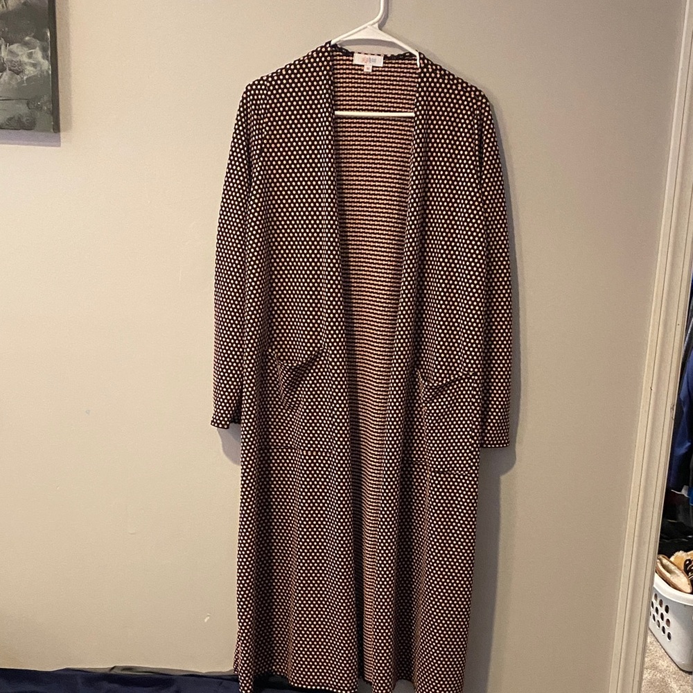 LuLaRoe Black and White Patterned Cardigan